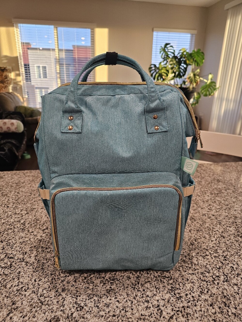 AFBP Sydney Breast Pump Diaper Bag Backpack - Seafoam